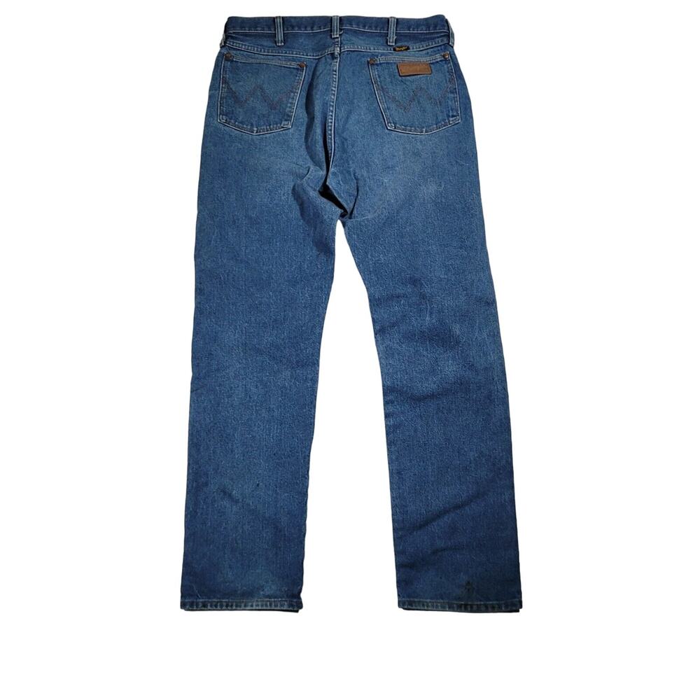 Wrangler Cowboy Cut Mens Blue Denim Straight Leg Jeans Regular Fit 37 Waist